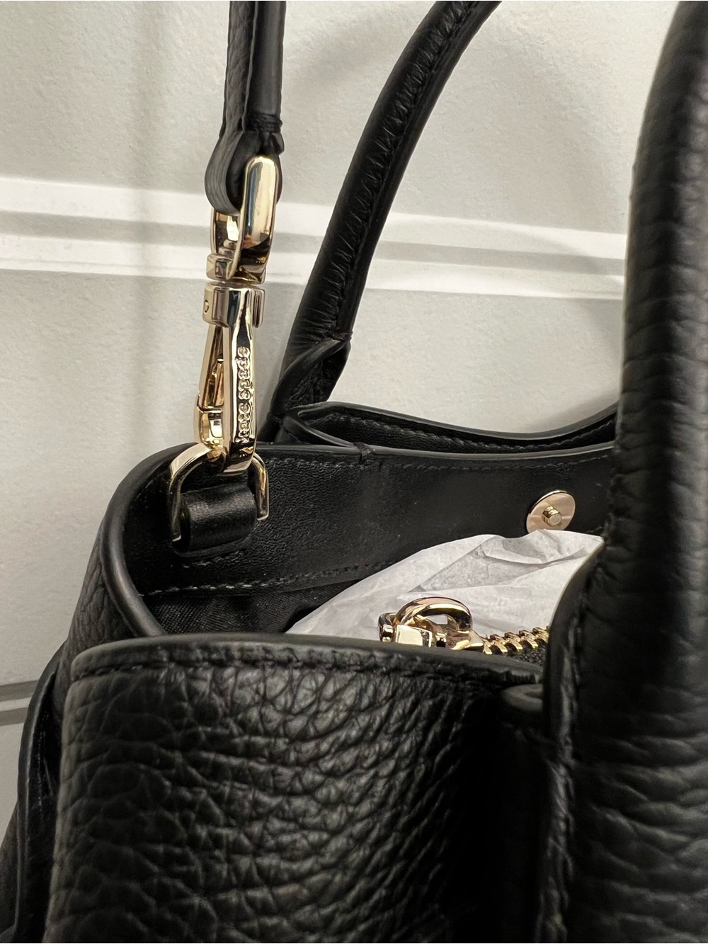 Kate Spade Small Dumpling Satchel Bag in Black - Picture 7 of 13